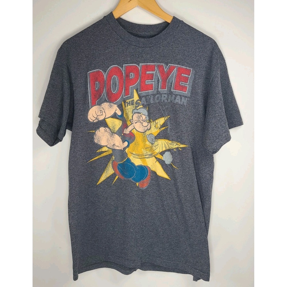 Popeye the Sailor Man Graphic T-Shirt – Cartoon Vintage Style Tee – Adult M/L –